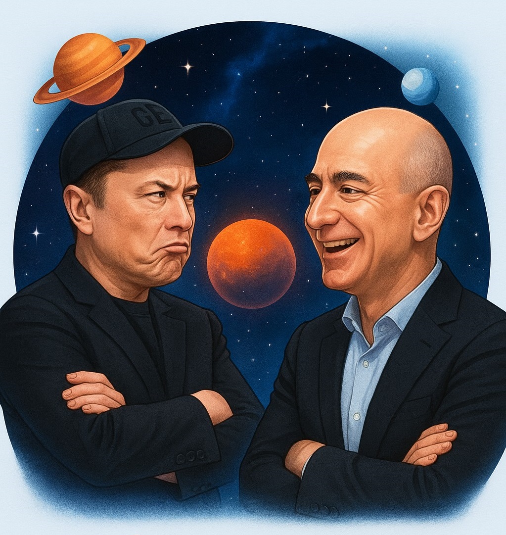 Cuộc Chiến Quyền Lực Giữa Hai Tỷ Phú: Elon Musk và Jeff Bezos - Ảnh 1.