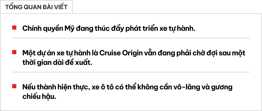 Xe tự hành không cần vô lăng và gương chiếu hậu: Tương lai gần đang đến - Ảnh 1.