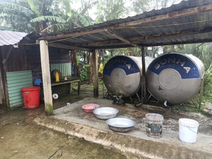 Khu vực tắm ngoài trời của các em học sinh tại Trường PTDTBT Tiểu học Gari.